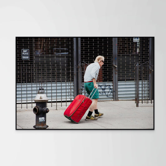 Fine art photography print 'New York man with suitcase'