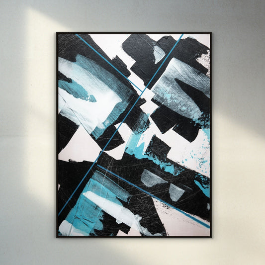 Print on Canvas 'Blue blocked'