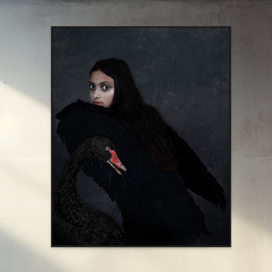 Fine art photography print 'Girl with swan'